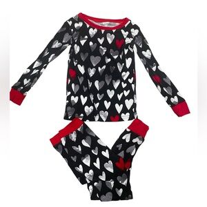 Little Sleepies Valentine pajamas set in size 3T. Cute for boys or girls.